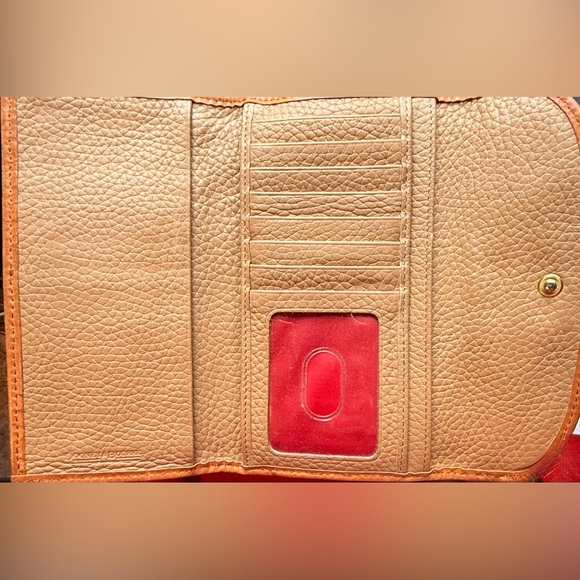 Dooney & Bourke Pebble Grain Continental Clutch Wallet in tan - Picture 5 of 6